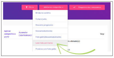 Tela de criação de nova campanha.