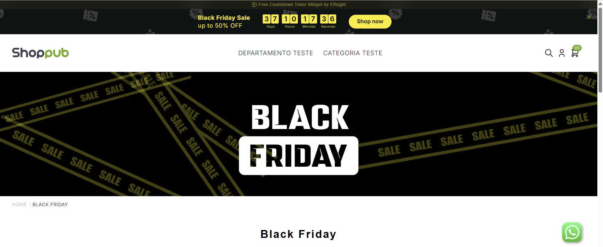 Countdown Timer no site