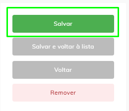 Botão Salvar destacado.